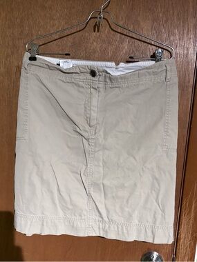 Lands' End Women’s Khaki Flat-Front Skort